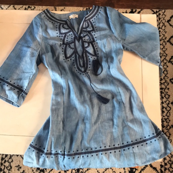 Umgee chambray tunic dress - Picture 1 of 5